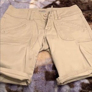 Khaki Capri shorts